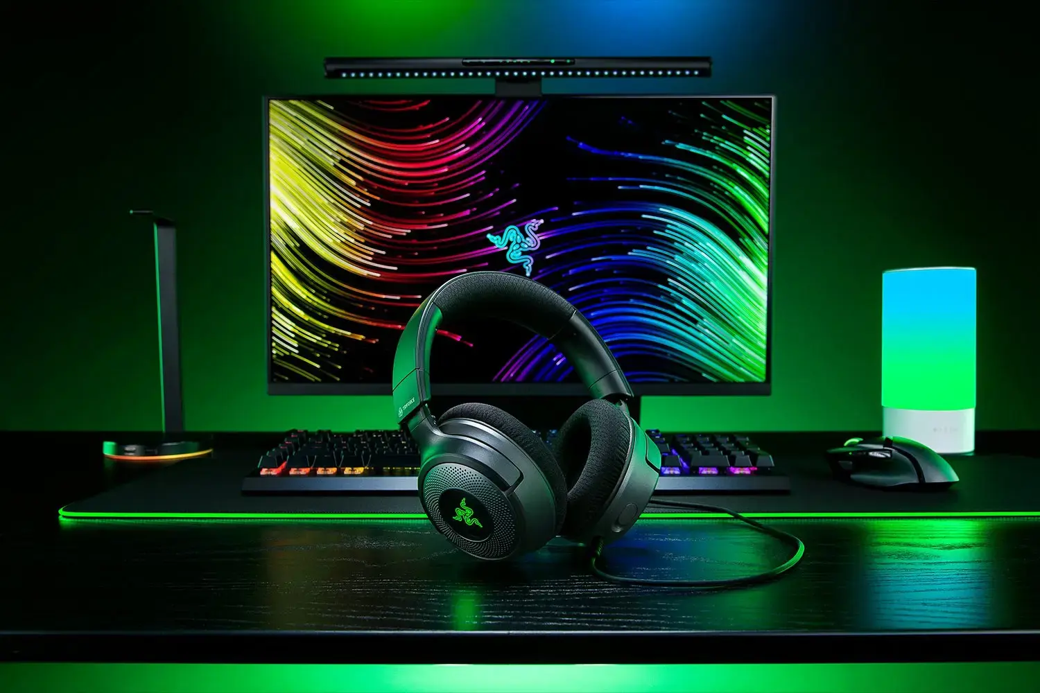 Razer Kraken V4 X Laidinės žaidimų ausinės, Juoda
