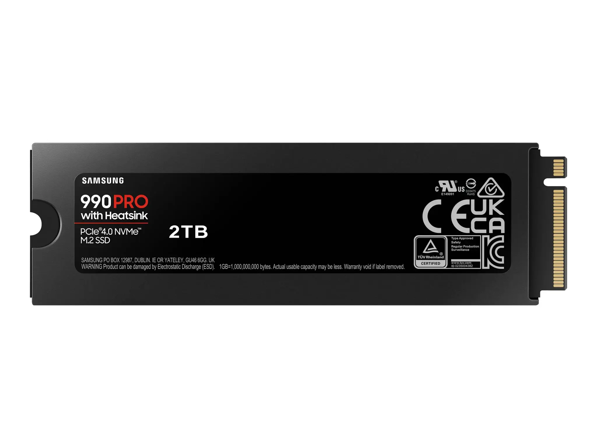 SSD diskas Samsung 990 PRO with Heatsink 2 TB, M.2, PCI Express 4.0