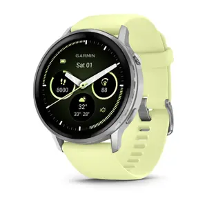 Garmin Venu 010-03014-02 smartwatch / sport watch 3.56 cm (1.4") AMOLED 45 mm Digital 454 x 454 pixels Touchscreen Silver Wi-Fi GPS (satellite)