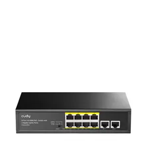 Cudy FS1010PG tinklo komutatorius Fast Ethernet (10/100) Power over Ethernet (PoE) Juodas