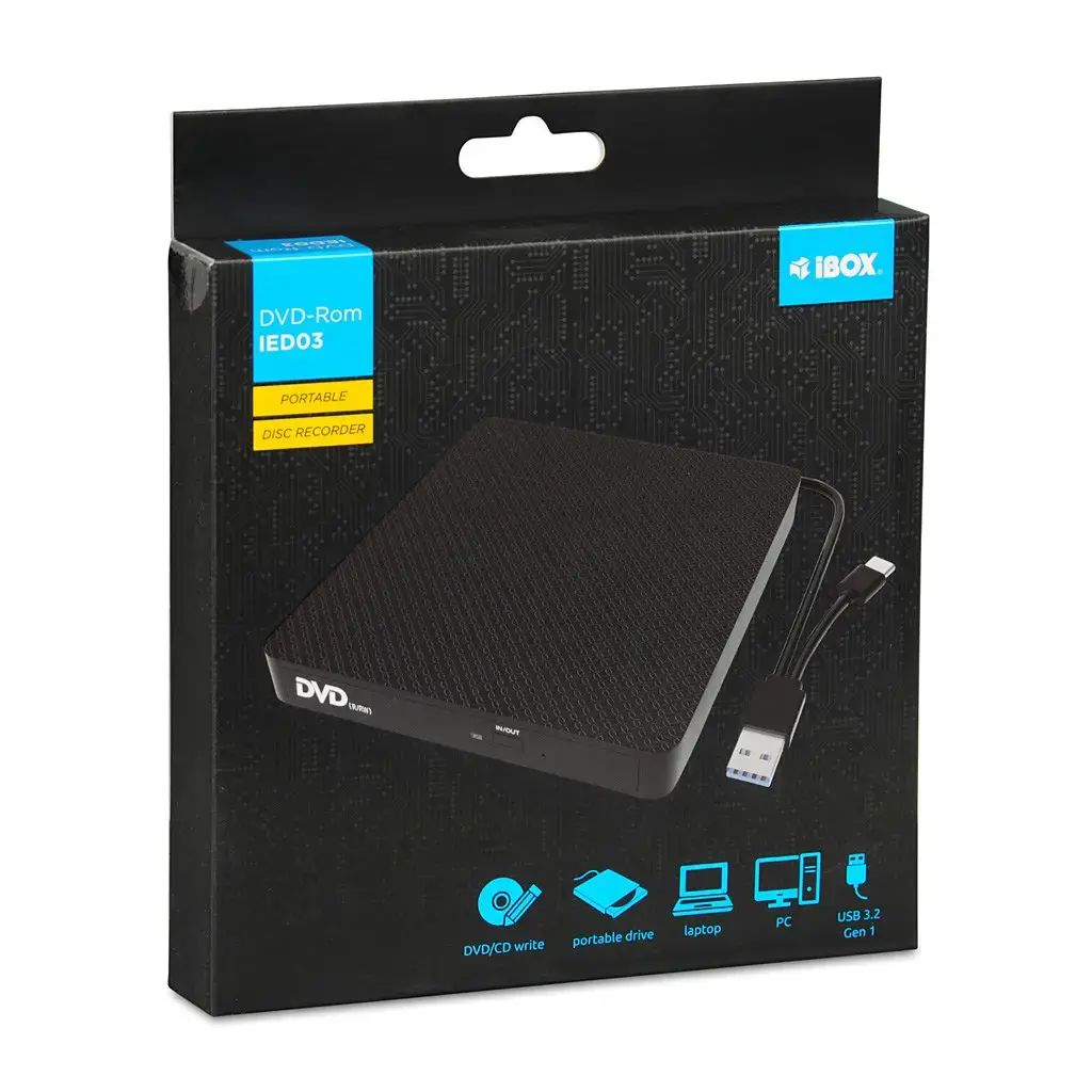 "IBOX IED03" IŠORINIS DVD-ROM ĮRAŠYMO ĮRENGINYS
