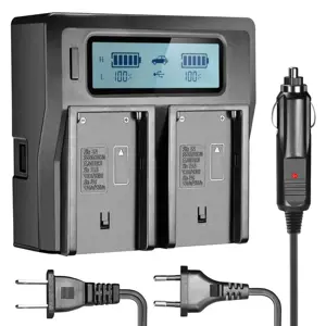 Neewer Dual Channel LCD Display Charger NP-F550 F570 F770 10088846