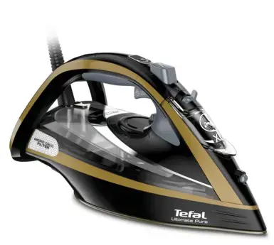 "Tefal FV9865E0", sausas ir garų lygintuvas, "Durilium Autoclean" padas, 250 g/min, juodas, auksinis, 60 g/min, 0,35 l