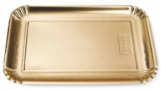 Vienkartiniai padėklai aukso sp., 44,5 x 33,5, 50 vnt