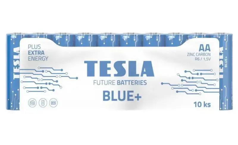 Baterija Tesla AA Blue+ Zinc Carbon R06 900 mAh (10 vnt)