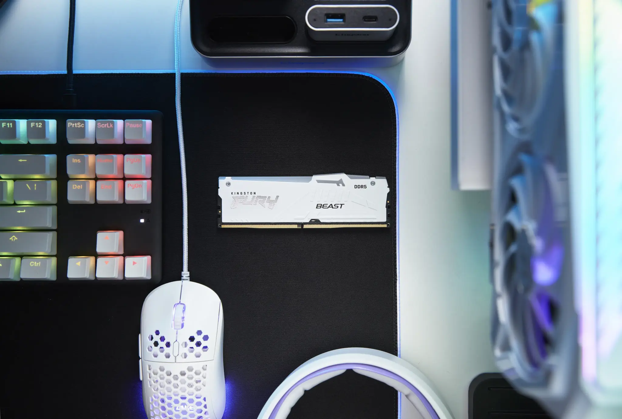 KINGSTON FURY Beast 32GB DIMM 6000MT/s DDR5 CL36 White RGB EXPO