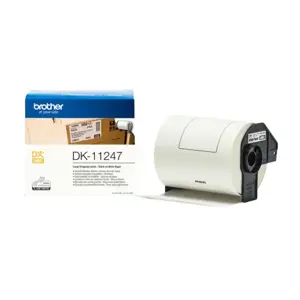 Brother DK-11247, juoda ant balto, 180 vnt., DK, juoda, balta, tiesioginis terminis, Brother