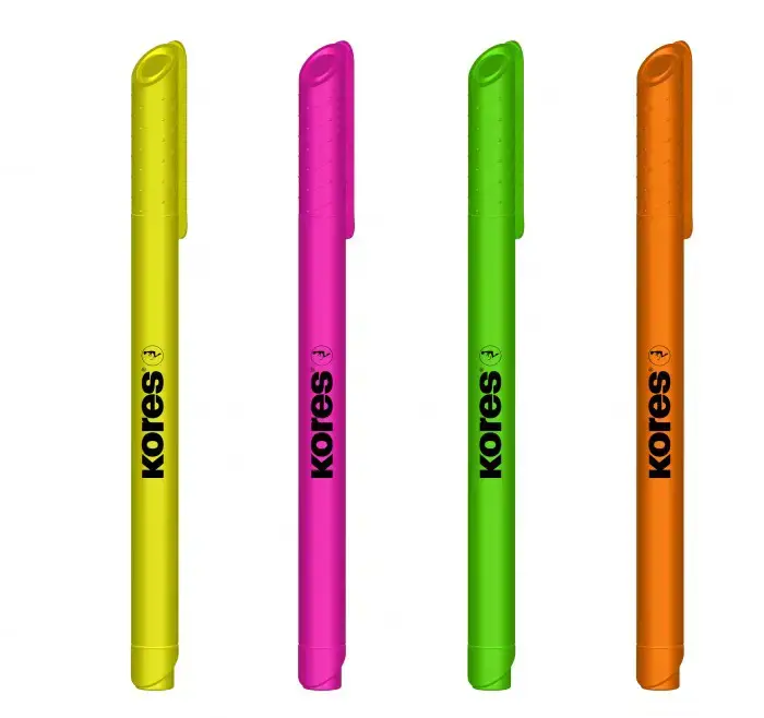 Teksto žymeklis KORES HIGH LINER FINE 4 spalvų rinkinys