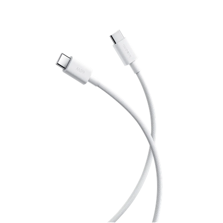 Xiaomi 3A Braided USB-C to USB-C Kabelis 1m, Balta