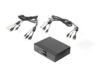 DIGITUS KVM perjungiklis 2x1 HDMI 2 prievadai su vienu ekranu 4K/30Hz FreeSync