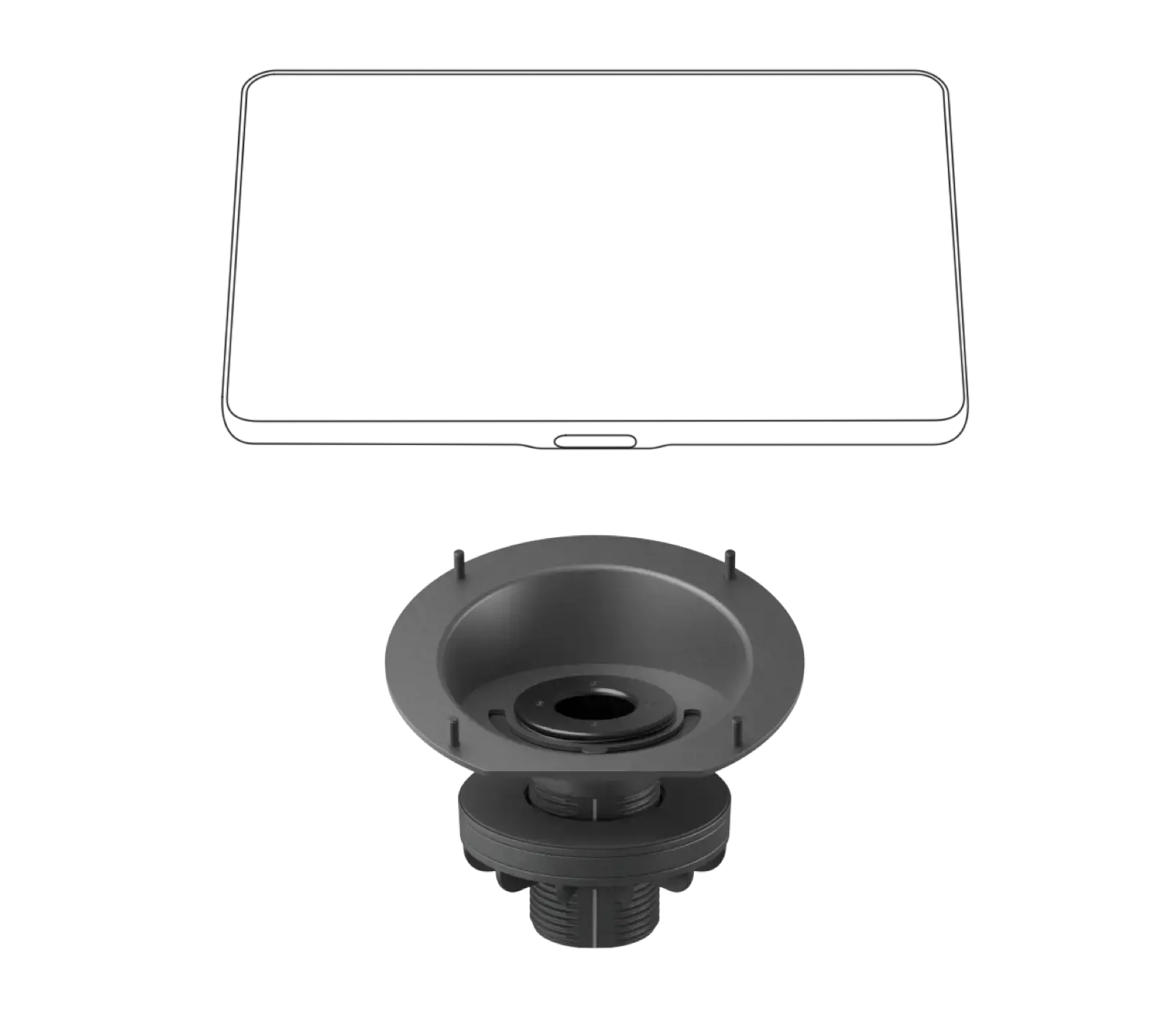 "Logitech Tap Riser Mount", Stovo laikiklis, Grafitas, 2,59 kg, 331 mm, 303 mm, 153 mm