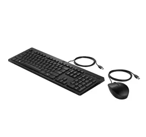HP 225 G2 USB Wired Mouse Keyboard Combo, Copilot Key, spill resistant - Black - US ENG