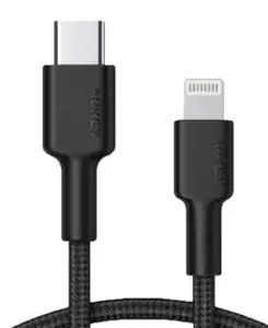 AUKEY CB-CL02 NAILONINIS USB C-LIGHTNING KABELIS 1,2 M