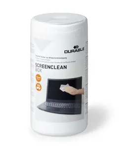 Servetėlės kompiuterio ekranui valyti DURABLE Screenclean, 100 vnt., šlapios