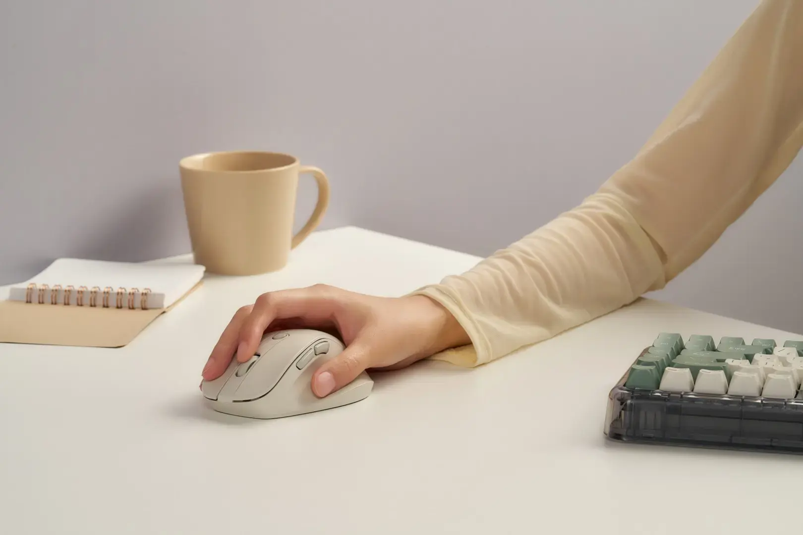 Asus Mouse | MD105 | Wireless | Bluetooth, 2.4GHz | Milky White