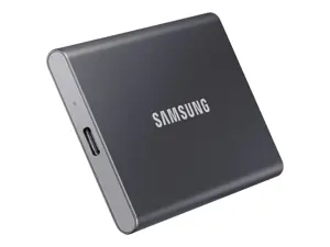 "Samsung" nešiojamasis SSD diskas T7, 1000 GB, C tipo USB, 3.2 Gen 2 (3.1 Gen 2), 1050 MB/s, apsauga nuo slaptažodžio, pilkas