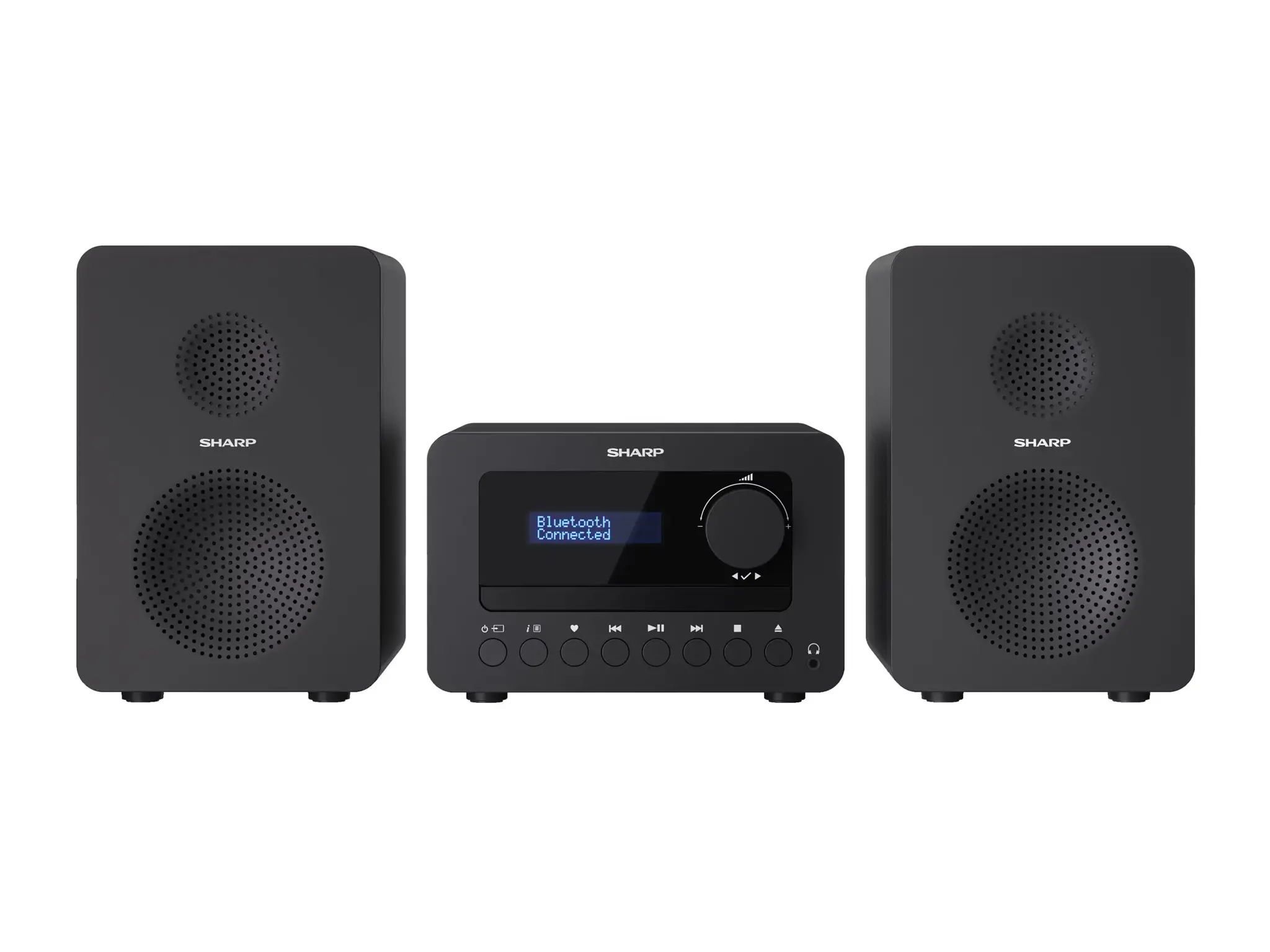 "Sharp TOKYO DAB+ HI-FI" mikrosistema, namų garso mikrosistema, juoda, 40 W, dvipusė, belaidė, DAB, FM