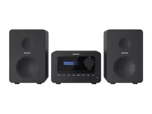 "Sharp TOKYO DAB+ HI-FI" mikrosistema, namų garso mikrosistema, juoda, 40 W, dvipusė, belaidė, DAB, FM