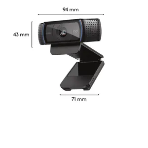 Logitech C920 Pro HD Webcam, 3 MP, 1920 x 1080 pixels, Full HD, 30 fps, 720p, 1080p, H.264