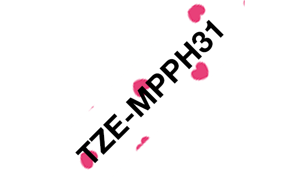 Brother TZE-MPPH31, juoda ant rožinės spalvos, TZe, pilka, terminis perkėlimas, Brother, PT-1000 GL…