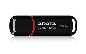 A-DATA UV150 64GB USB3.0 atmintinė juoda
