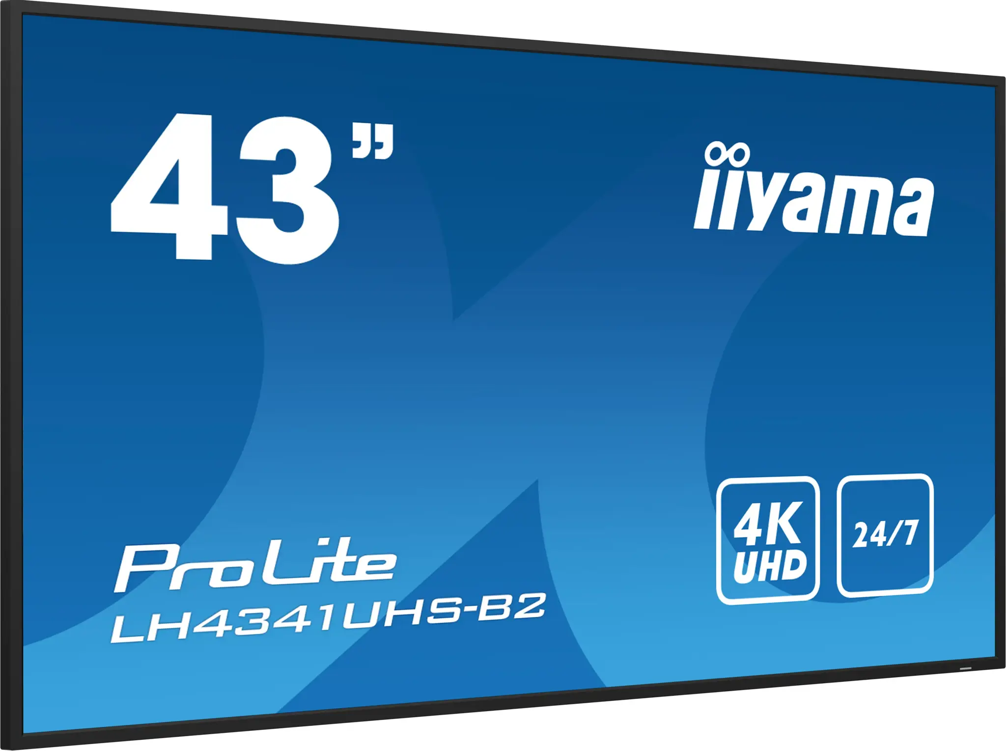 iiyama 43" Professional Digital Signage display with 4K UHD resolution and 24/7 operating time