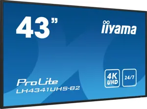 iiyama 43" Professional Digital Signage display with 4K UHD resolution and 24/7 operating time