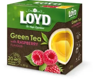 Žalioji arbata LOYD, aviečių skonio, 20 x 1.5g