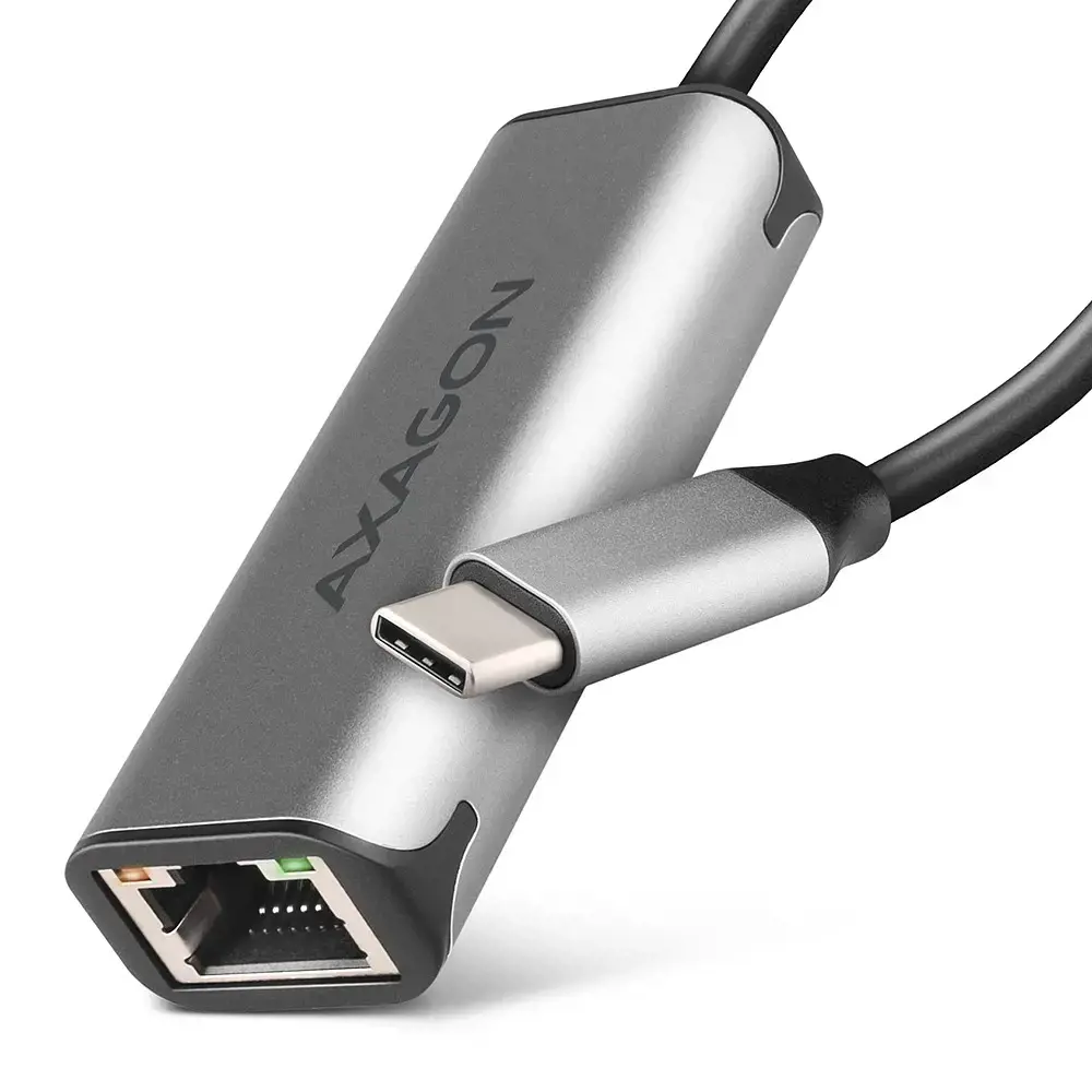 ADE-25RC SUPERSPEED USB-C 2.5 GIGABIT ETHERNETKompaktiškas aliuminio USB-C 3.2 Gen 1 2.5 Gigabit Ethernet 10/100/1000/2500 Mbps adapteris su automatiniu diegimu.