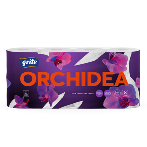 Tualetinis popierius GRITE Orchidea, 3 sluoksnių, 8vnt