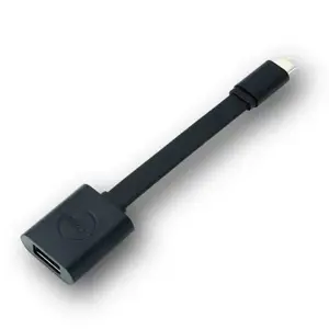 DELL 470-ABNE, 0.132 m, USB C, USB A, USB 3.2 Gen 1 (3.1 Gen 1), Male/Female, Black