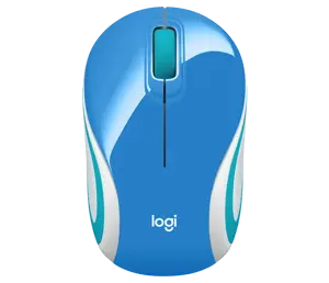 LOGITECH belaidė pelė M187 Mini pelė mėlyna - USB imtuvas - Mėlyna pelė