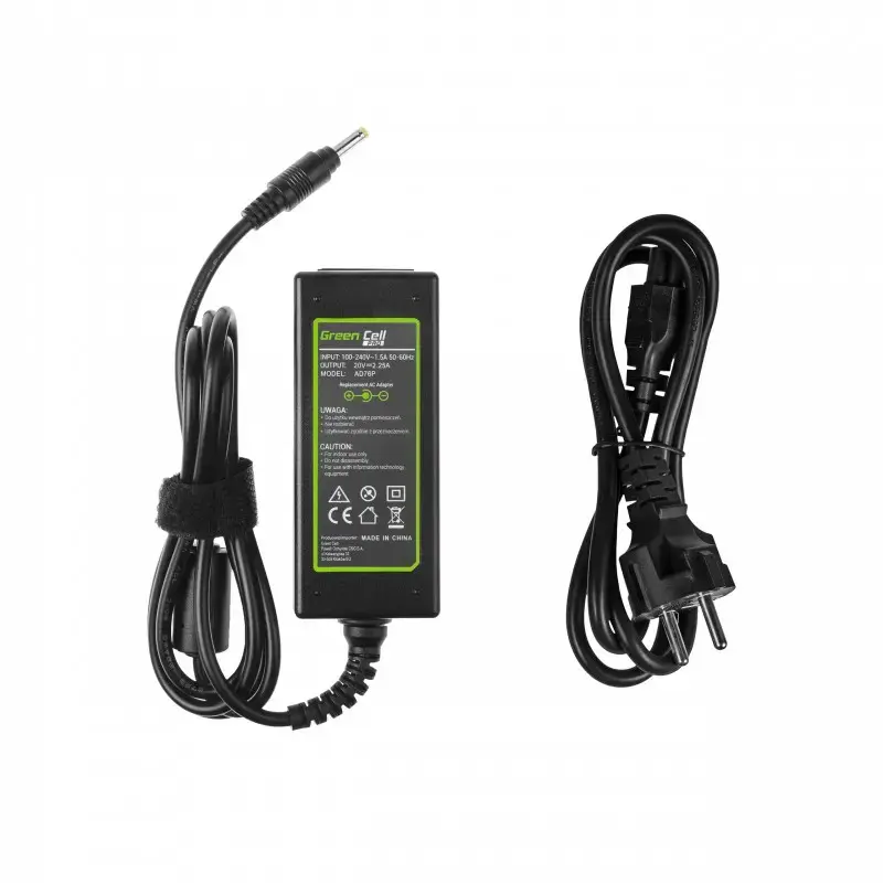 GREENCELL AD76P įkroviklis / kintamosios srovės adapteris Green Cell PRO 20V 2.25A 45W, skirtas Lenovo IdeaPad 100 100-15I