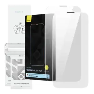 Grūdintas stiklas "Corning" "iPhone 14 Pro" su įmontuotu dulkių filtru