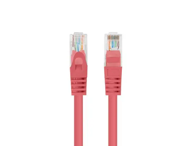 LANBERG PCU5-20CC-0025-R Lanberg Patchcord RJ45 kat. 5e UTP 0,25 m raudonos spalvos, 10 vnt.