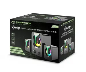 ESPERANZA 2.1 USB LED VAIVORYKŠTĖS SOPRANO GARSIAKALBIAI EGS107
