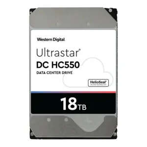 WESTERN DIGITAL Ultrastar DC HC550 18 TB standusis diskas SAS Ultra 512MB 7200RPM 512E SE P3 DC HC550 3,5 colio urmu - WUH721818AL5204