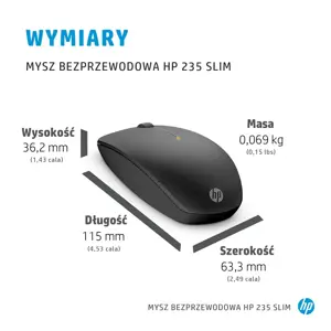 HP 235 Slim Wireless Mouse - Black