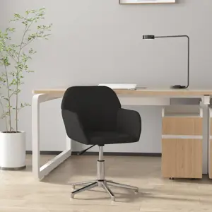 Pasukama biuro kėdė, juodos spalvos, audinys