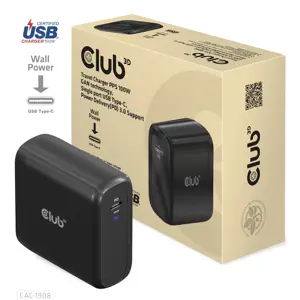 MOBILE TRAVEL CHARGER USB-C/100W CAC-1908EU CLUB3D