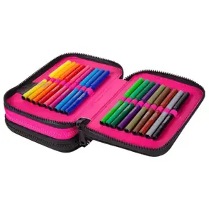 Forminis trijų skyrių penalas su priedais CoolPack Jumper 3 Math Hearts