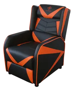 Žaidimų fotelis DELTACO GAMING PU oda, juoda/oranžinė GAM-087