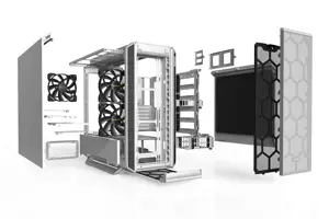 Būkite tylūs! Tylusis pagrindas 802 White, Midi Tower, PC, Baltas, ATX, EATX, micro ATX, Mini-ITX, Akrilonitrilo-butadieno stirenas (ABS), Plienas, 18,5 cm