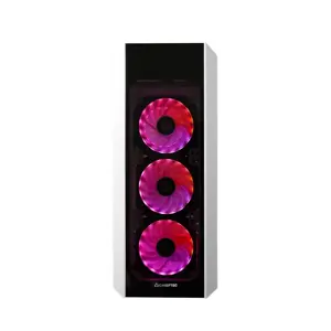 CHIEFTEC Scorpion 3 White edition ATX gaming with 4x120 A-RGB fan 2 tempered glass side and front