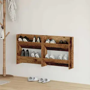 Sieninės batų spintos Kita 2 pcs Sena mediena Apdirbta mediena