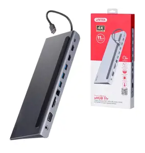 UNITEK ŠAKOTUVAS USB-C 11IN1, USB-C, RJ45, MST, 100W PD