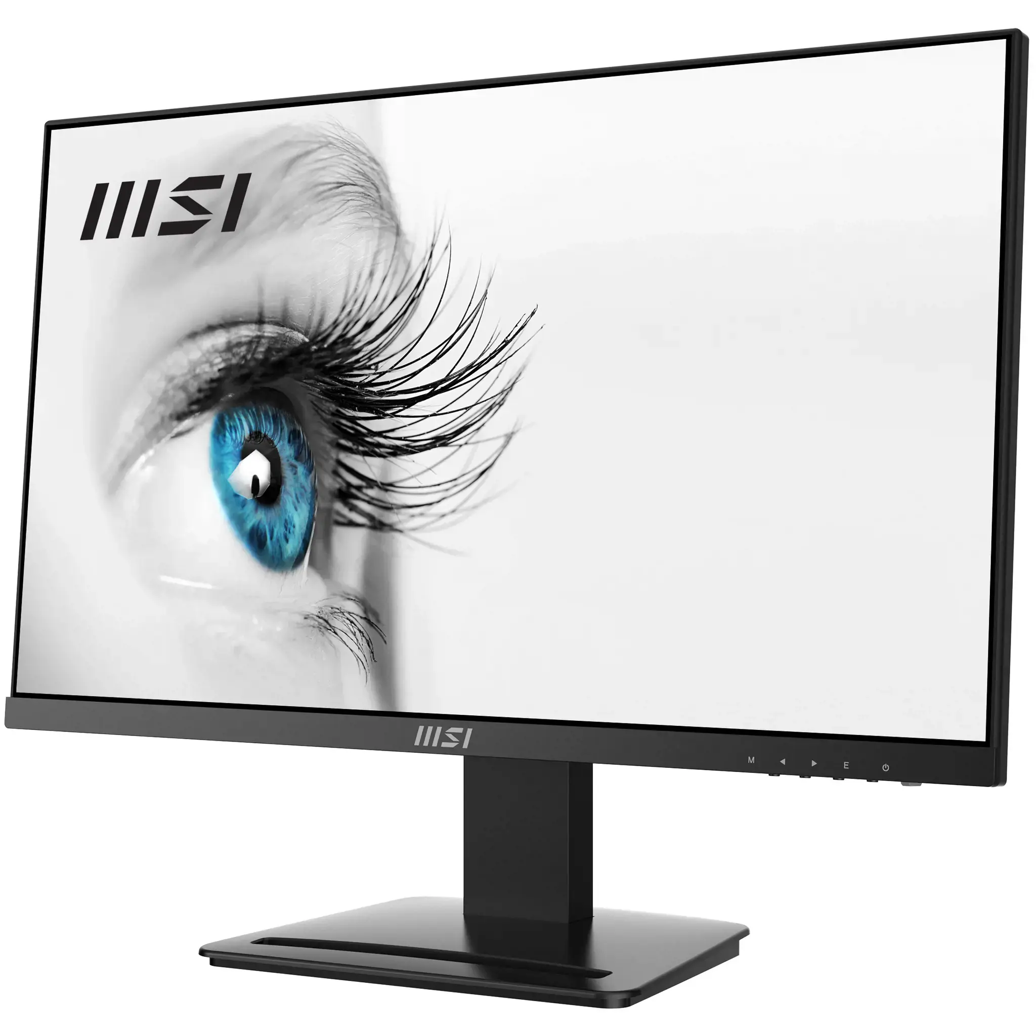 MSI Pro MP243X 23,8 colių monitorius, "Full HD" (1920 x 1080), 100 Hz, IPS, 4 ms, HDMI, "DisplayPort", įmontuoti garsiakalbiai, apsaugotas nuo atspindžių, nuo mirgėjimo, mažiau mėlynos šviesos, sertifikuotas TÜV, VESA, "Kensington", juodas, 60,5 cm (23,8"), 1920 x 1080 taškų, "Full HD", 1 ms, juodas