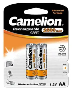 Camelion AA/HR6, 2500 mAh, įkraunamos baterijos Ni-MH, 2 vnt.