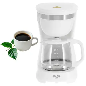 Kavos aparatas Adler AD 4381w, 0,6 litrai, Balta, Drip