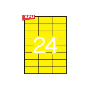 Lipnios etiketės APLI, 70 x 37 mm, A4, 24 lipdukai lape, 20 lapų